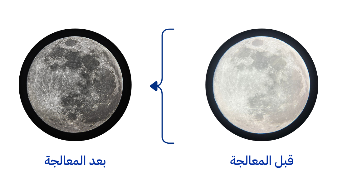 توضيح الفرق بين صورتين بدون ومع المعالجة 